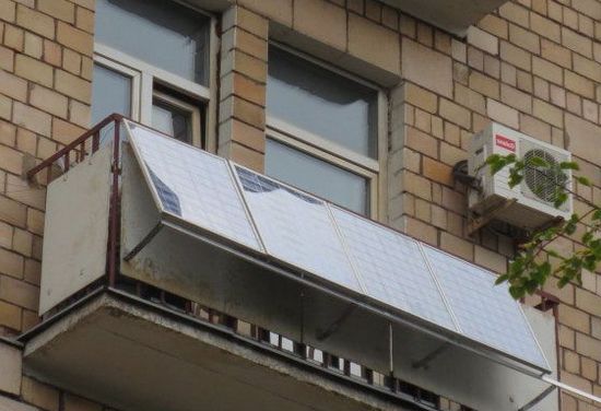 использование солнечных батарей на балконе